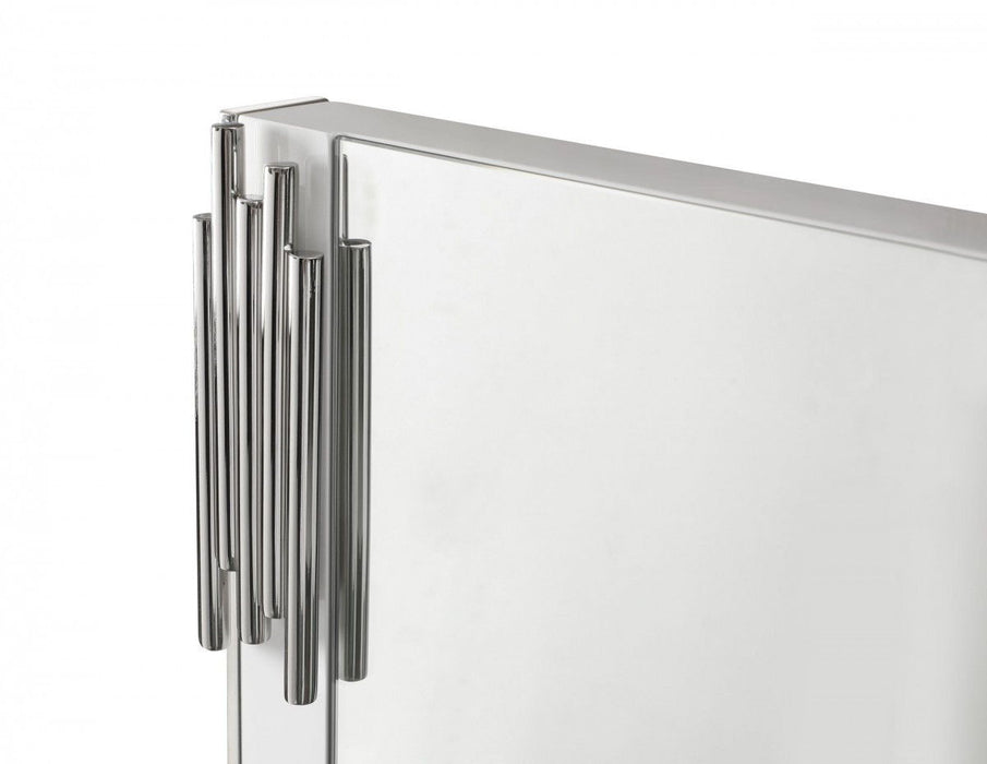 43" Steel Framed Accent Mirror - White