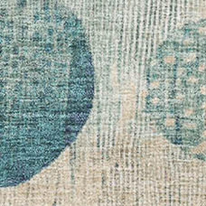 10' X 14' Geometric Washable Area Rug With UV Protection (709246) - Teal / Pink / Beige