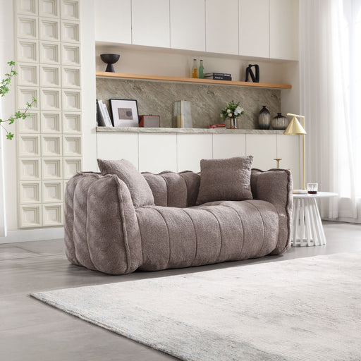 Giga cozy beanbag chair with high resilience foam core, designed for two, perfect for comfortable stationary sofa seating.