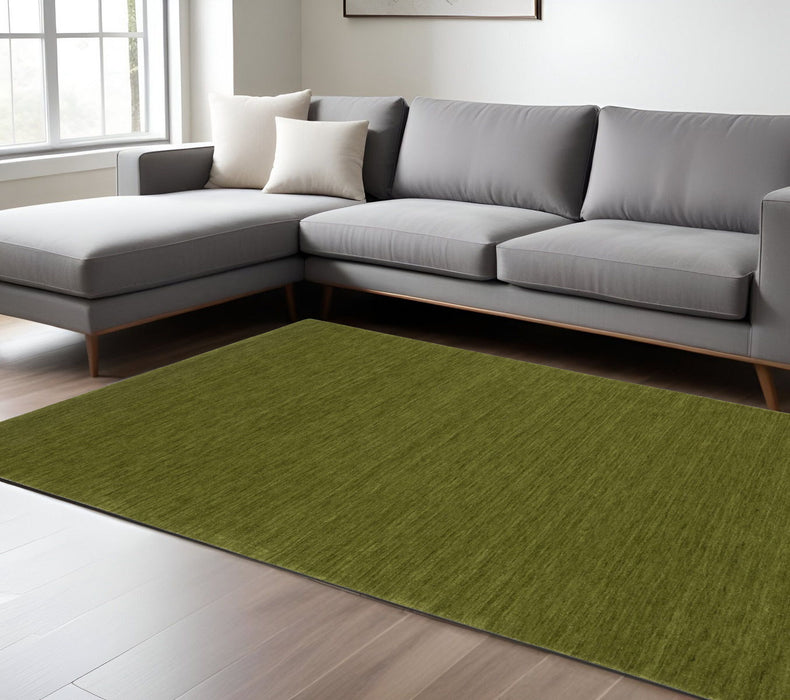 6' X 9' Wool Hand Tufted Area Rug - Green