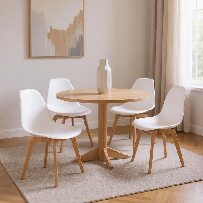 Heavy Duty Plastic Dining Side Chairs (Set of 4) - White