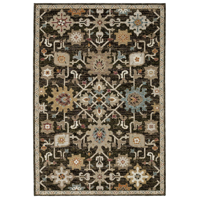 5' X 7' Oriental Area Rug - Brown