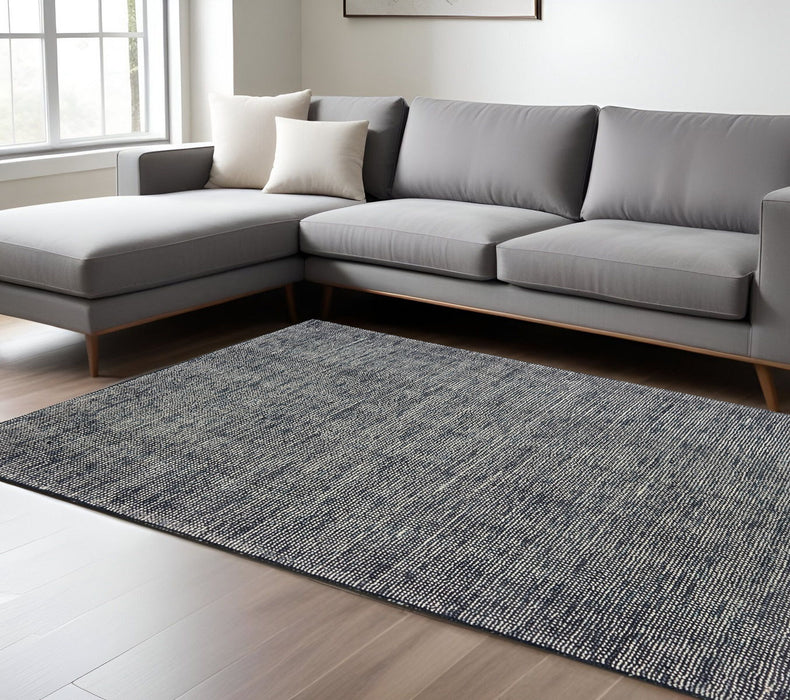 10' X 13' Hand Tufted Area Rug - Charcoal And Black
