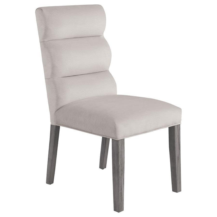 Carla - Velvet Upholstered Dining Side Chair (Set of 2) - Stone