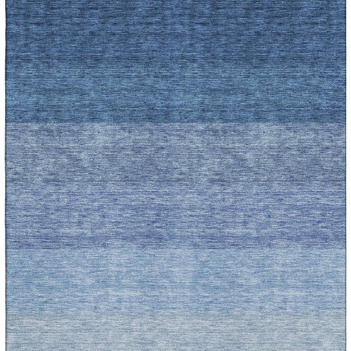 10' X 14' Ombre Washable Area Rug With UV Protection (673777) - Blue / Ivory