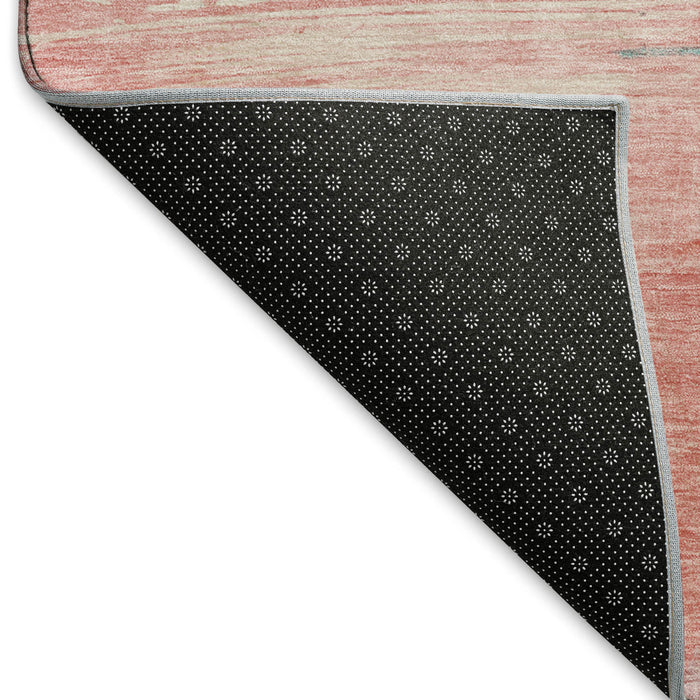 10' X 14' Abstract Washable Area Rug With UV Protection (694182) - Pink / Gold / Teal