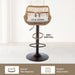 Set of 2 Giga modern swivel bar stools with adjustable height and footrests, featuring sleek design and comfortable seating.