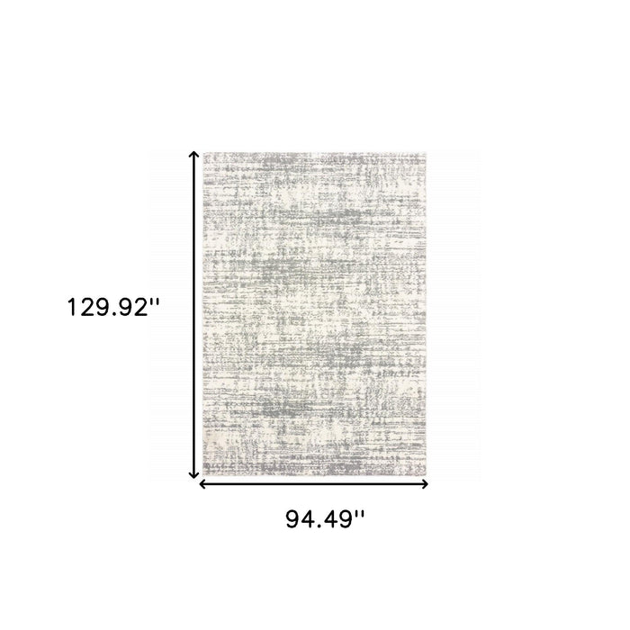 8' x 11' Abstract Strokes Area Rug - Ivory And Gray