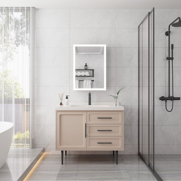 Giga LED bathroom medicine cabinet with mirror, built-in lights and defogger, wall-mounted storage for bathroom essentials