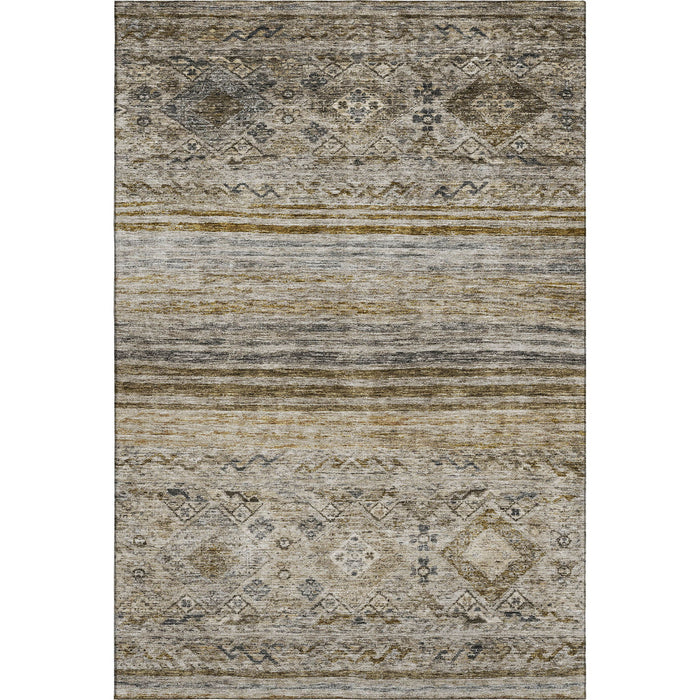 10' X 14' Abstract Geometric Washable Area Rug With UV Protection (688516) - Brown / Beige / Blue