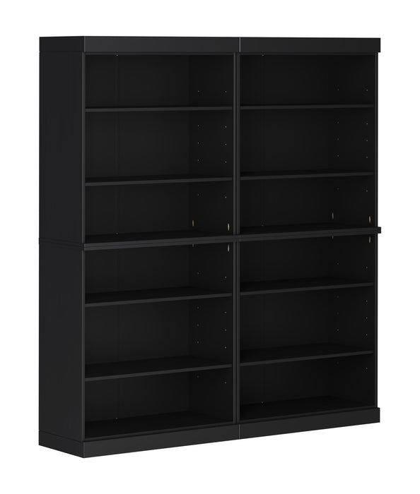 Adjustable Twelve Tier Library Bookcase - Black