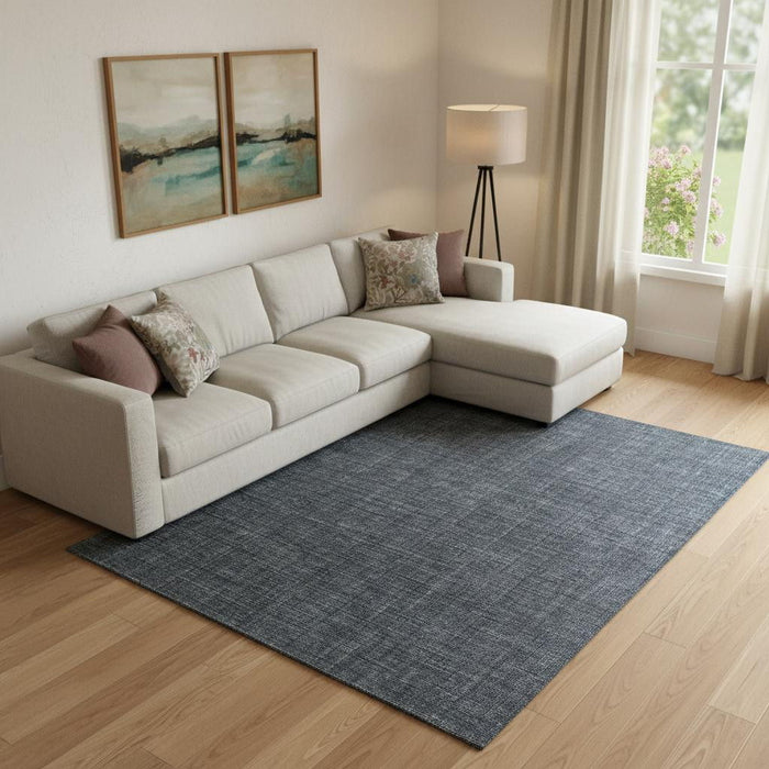 9' X 12' Hand Woven Area Rug (721527) - Blue