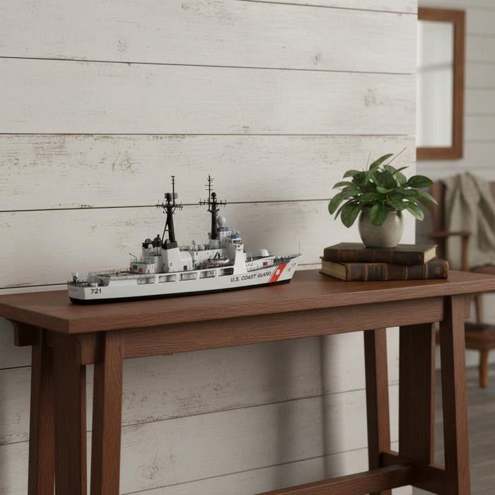 Hand Painted Model Boat (624379) - White