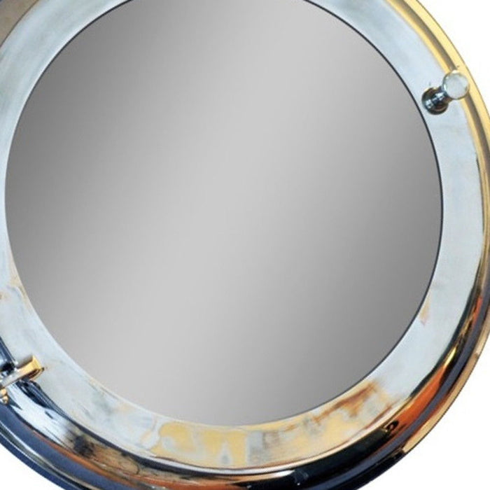 21" Round Aluminum Framed Accent Mirror - Silver