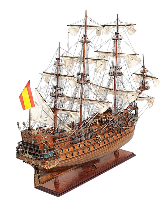 Sailboat Model With Chrome Fittings - Brass
