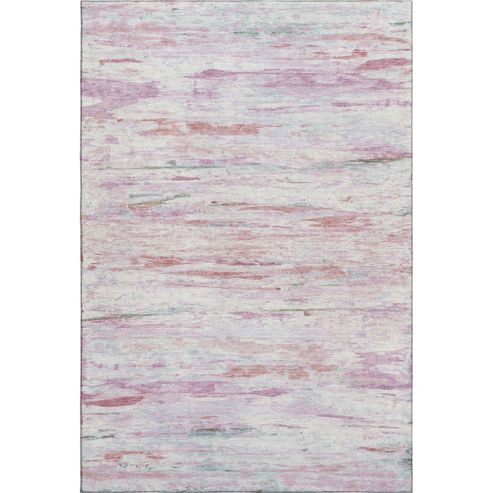 10' X 14' Abstract Washable Area Rug With UV Protection (710130) - Blush / Ivory
