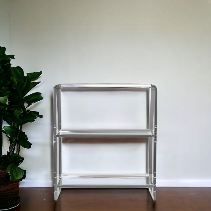 Plastic Two Tier Bookcase - Clear