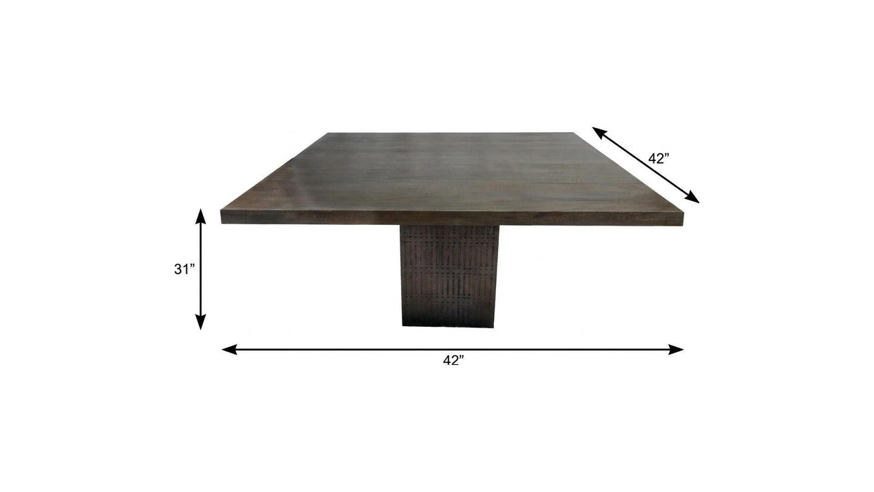 42" Solid Wood Dining Table - Brown
