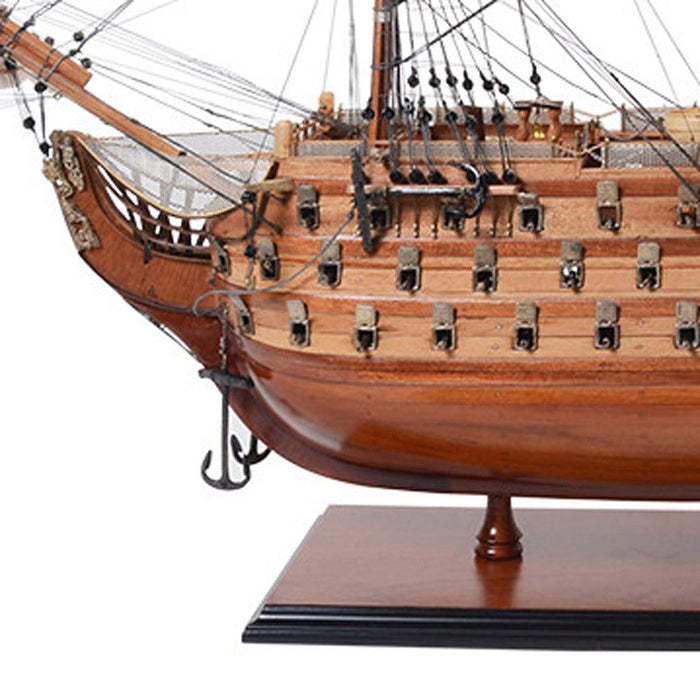 Hand Painted Model Boat (624632) - Light Brown