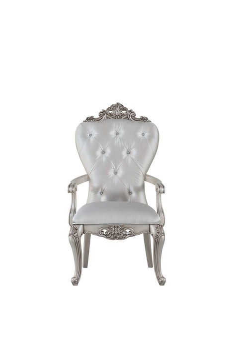 Fabric Tufted Side Chair (Set of 2) - Silver And Pearl