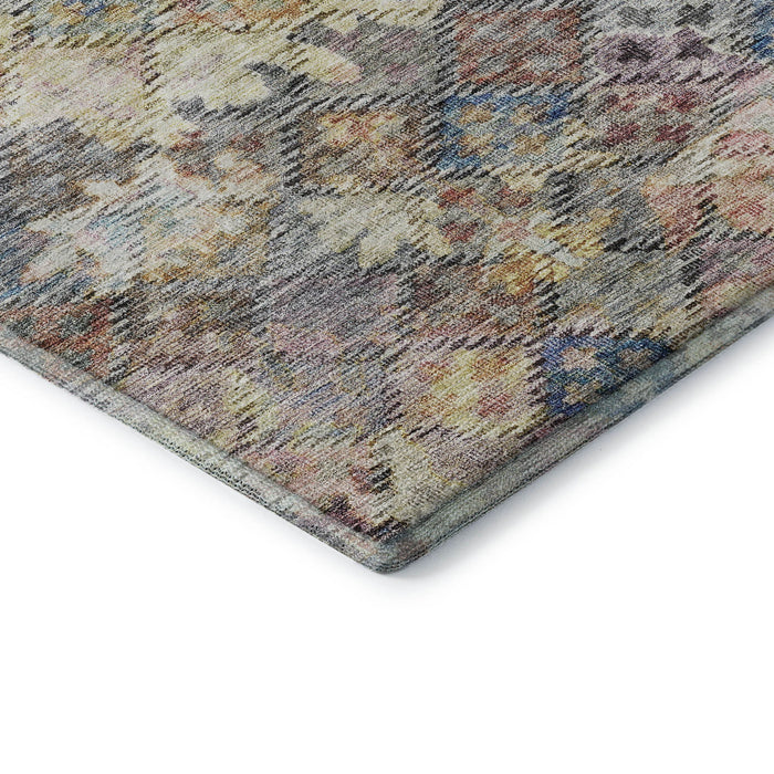 10' X 14' Abstract Geometric Washable Area Rug With UV Protection (684540) - Gold / Coral / Blue