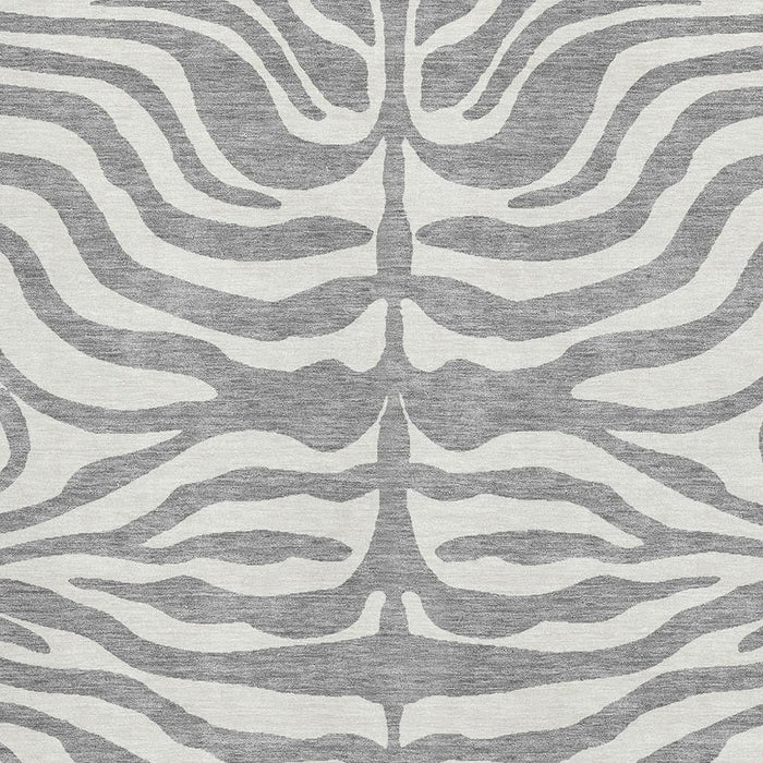 10' X 14' Animal Print Washable Area Rug With UV Protection (681773) - Gray / Ivory