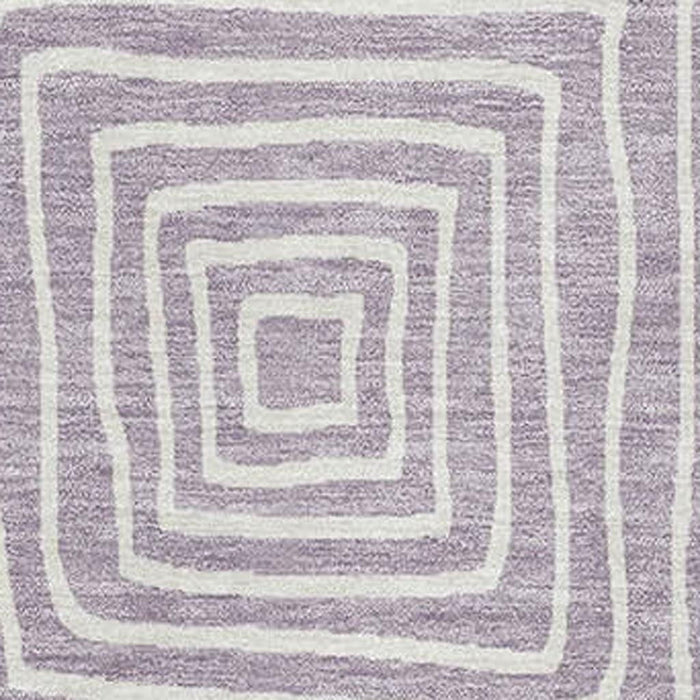 10' X 14' Geometric Washable Area Rug With UV Protection (681905) - Lavender / Ivory