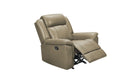 Taupe ESF 9015 recliner loveseat with manual recline feature, featuring plush cushions and a sleek design for comfortable living spaces.