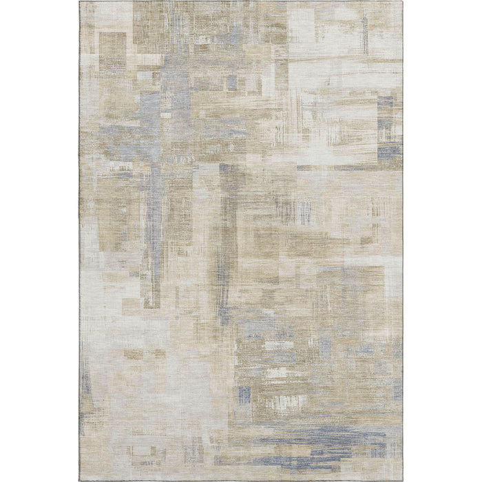10' X 14' Abstract Washable Area Rug With UV Protection (693084) - Ivory / Beige / Gray