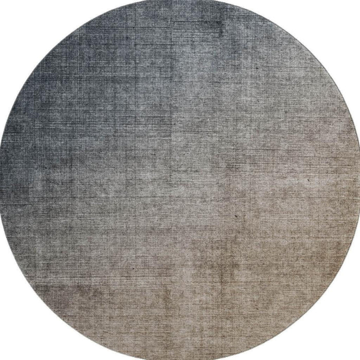 8' Ombre Washable Round Rug With UV Protection (649669) - Gray / Brown