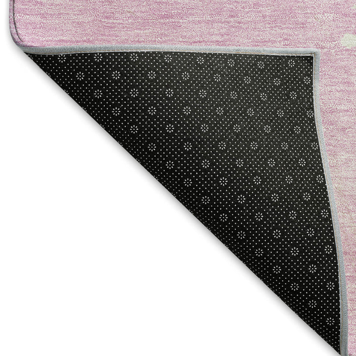 10' X 14' Abstract Washable Area Rug With UV Protection (677052) - Pink / Ivory