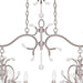 HomeRoots 29-inch metal chandelier with eight clear shades, dimmable lighting, and nickel finish, modern design for elegant interiors.