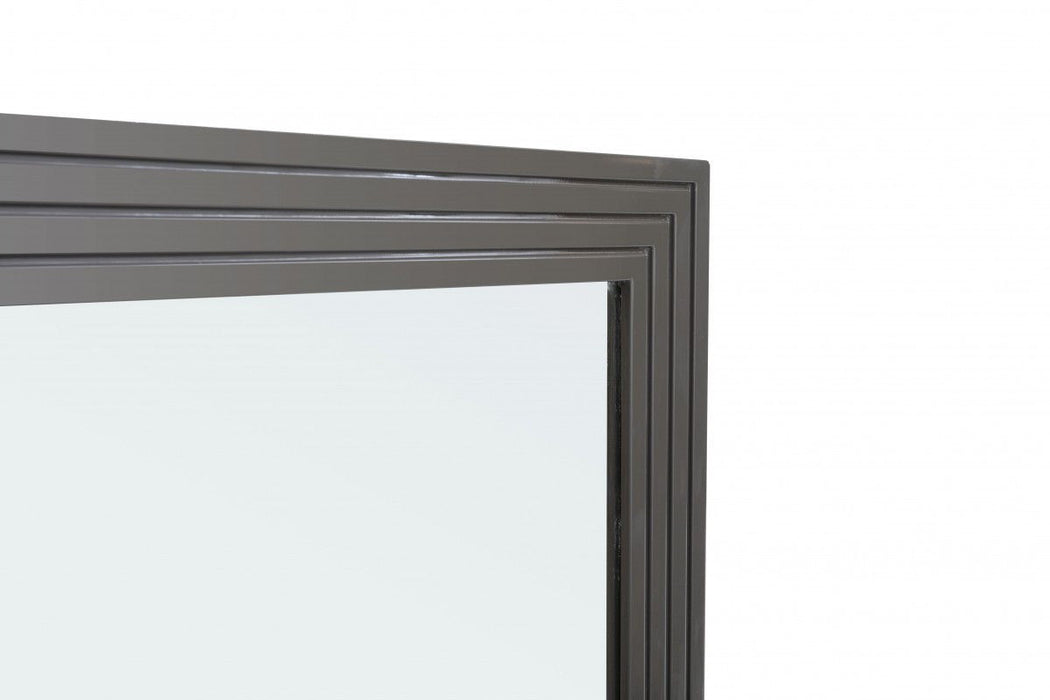 36" Framed Accent Mirror - Gray