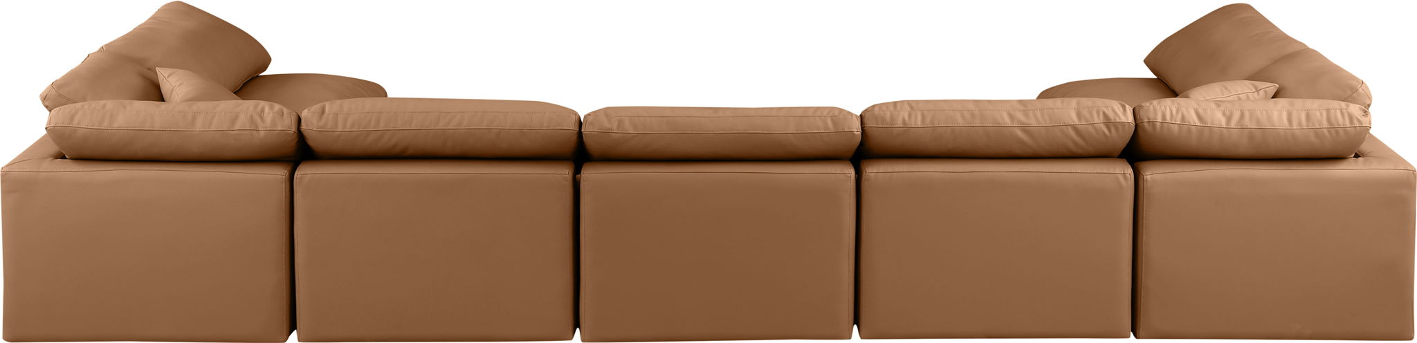 Indulge - Faux Leather 7 Piece Modular U-Shaped Sectional