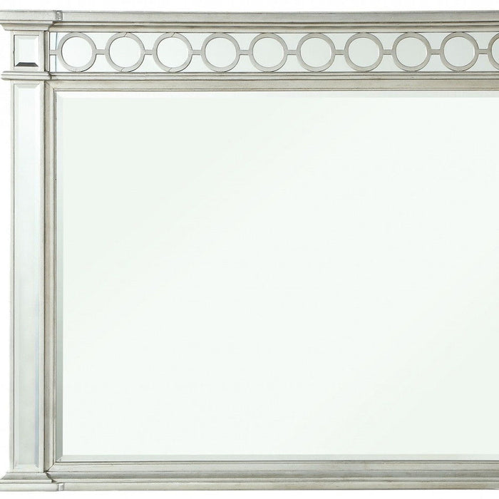42" Framed Mounted Dresser Mirror - Silver