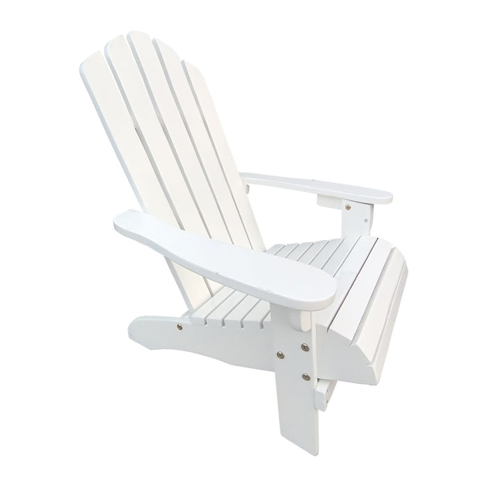 Giga outdoor or indoor children’s Adirondack arm chair in bright red plastic, suitable for garden or playroom use