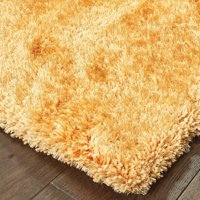 8' X 11' Shag Hand Tufted Area Rug (574451) - Gold