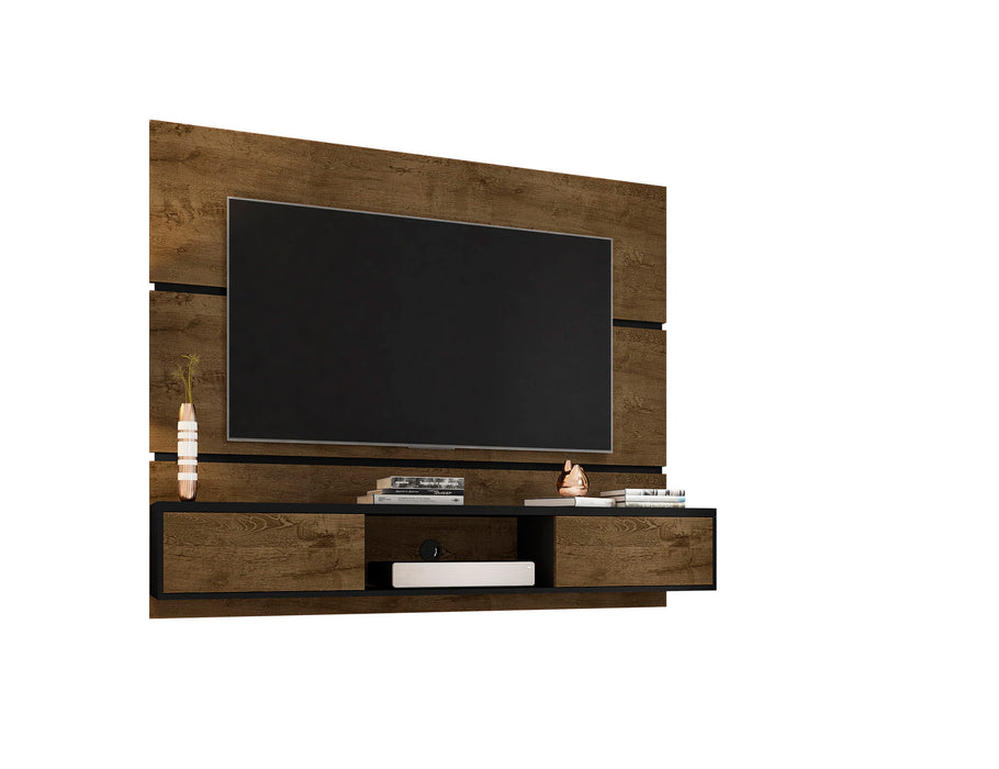 Vernon - TV Panel - Rustic Brown And Black