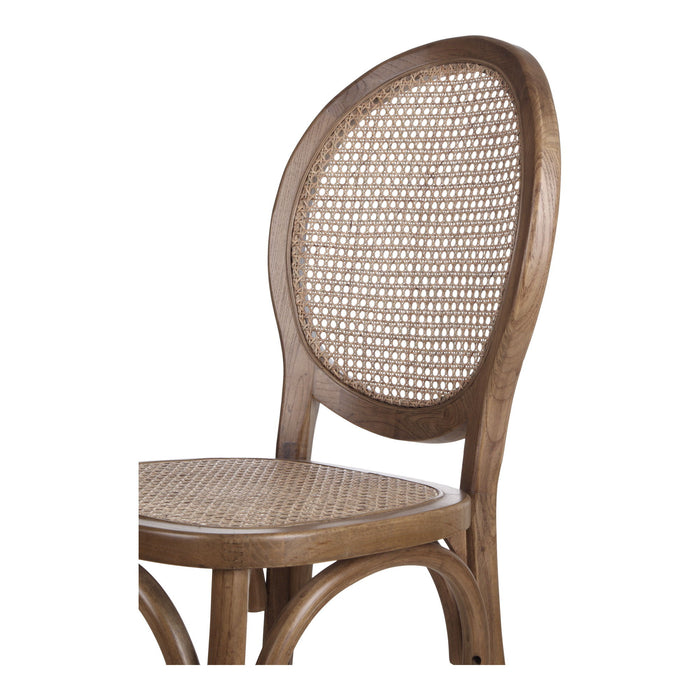 Rattan King Louis Back Dining Arm Chairs (Set of 2) - Brown