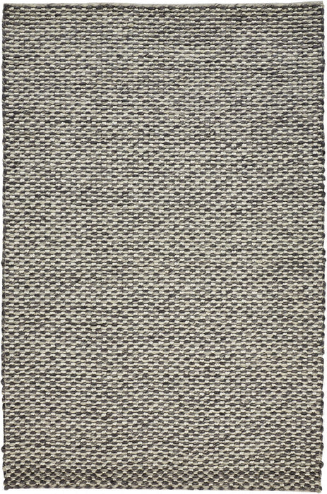 5' x 8' Wool Floral Hand Woven Area Rug - Gray And Ivory