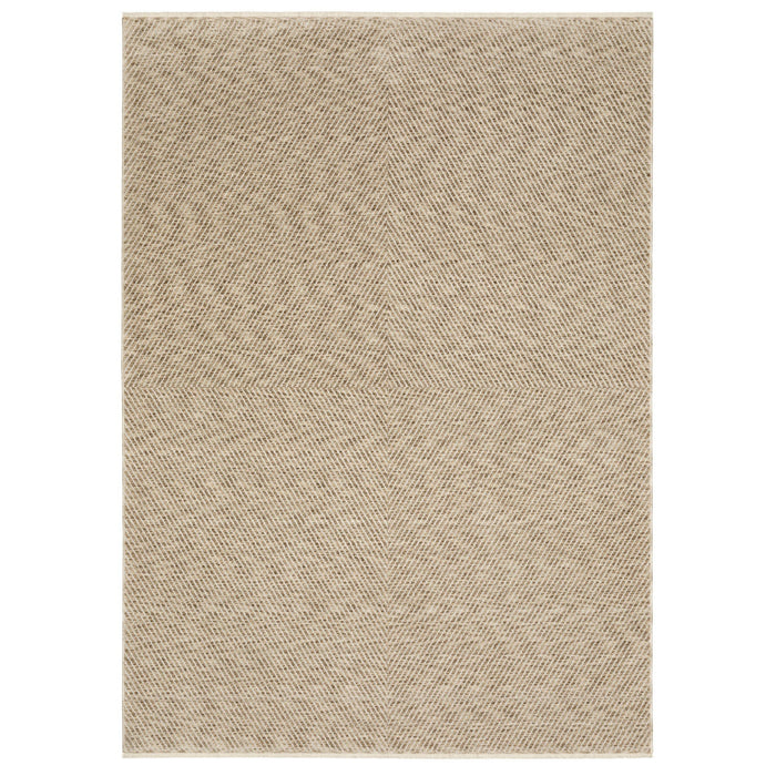 10' X 13' Striped Area Rug With Fringe (575152) - Beige / Tan
