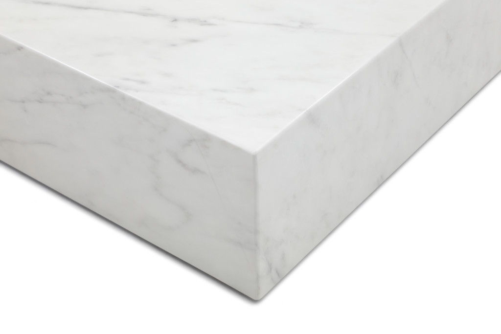 Genuine Marble Block Coffee Table (714506) - White
