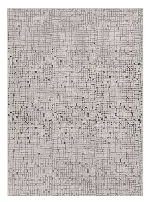 8' x 11' Abstract Area Rug - Charcoal And Ivory