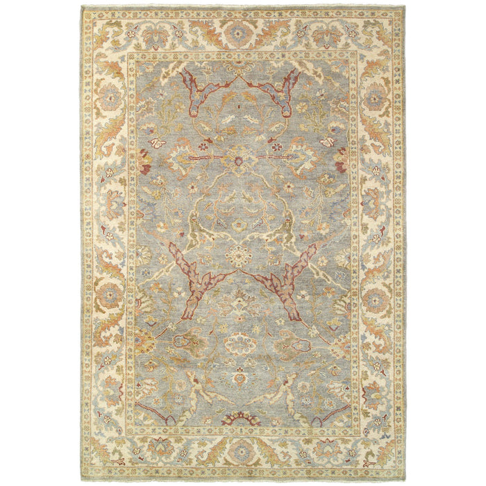 10' X 14' Wool Oriental Hand Knotted Area Rug - Gray And Beige