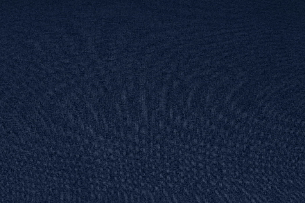 Serene - Linen Textured Fabric Deluxe Comfort 5 Piece Modular Sectional - Navy - Fabric