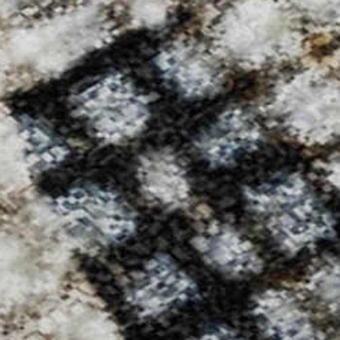 10' X 14' Abstract Washable Area Rug With UV Protection (717560) - Linen / Beige