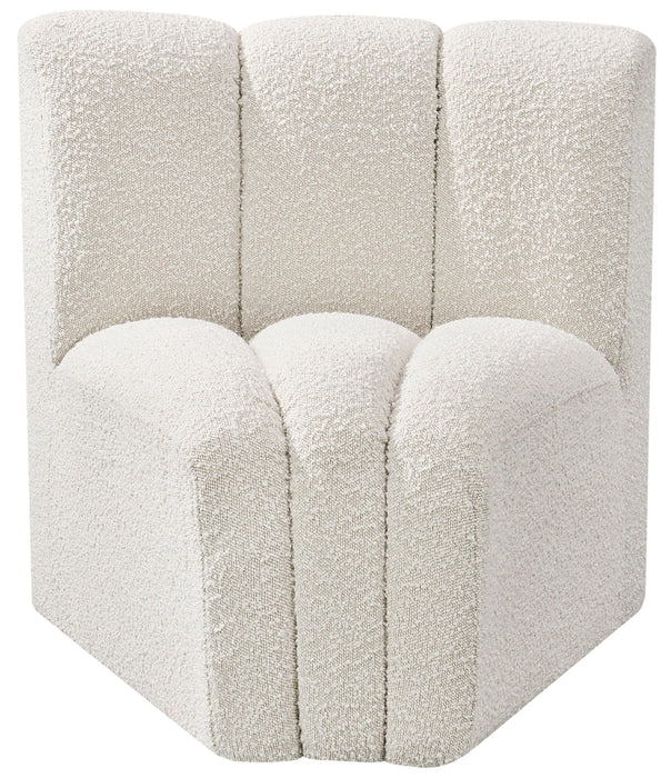 Arc - Boucle Fabric Curved Corner Chair