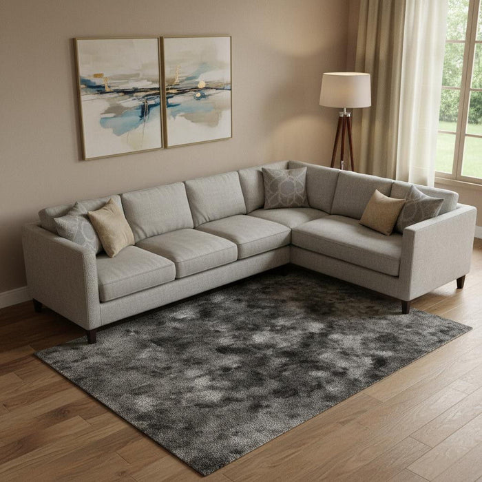 10' X 14' Animal Print Washable Area Rug With UV Protection (699046) - Gray / Silver / Ivory