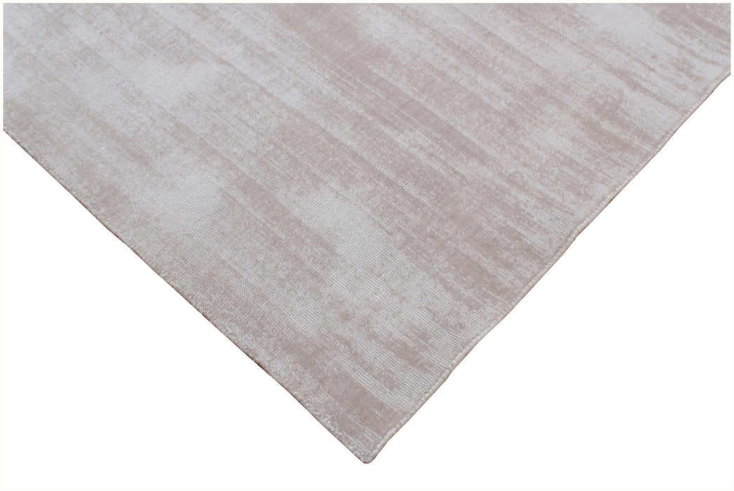 9' x 12' Gray Abstract Hand Loomed Area Rug - Ivory And Light