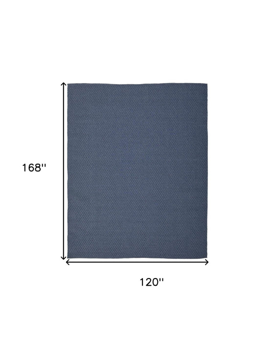10' x 14' Hand Woven Polypropylene Area Rug - Blue